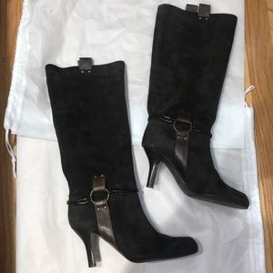 Beautiful Suede boots by Italian Designer-Minelli.